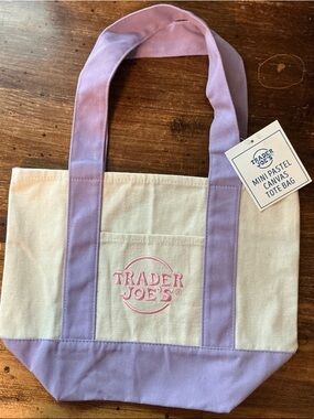 Trader Joe’s Mini Pastel Canvas Tote Bag